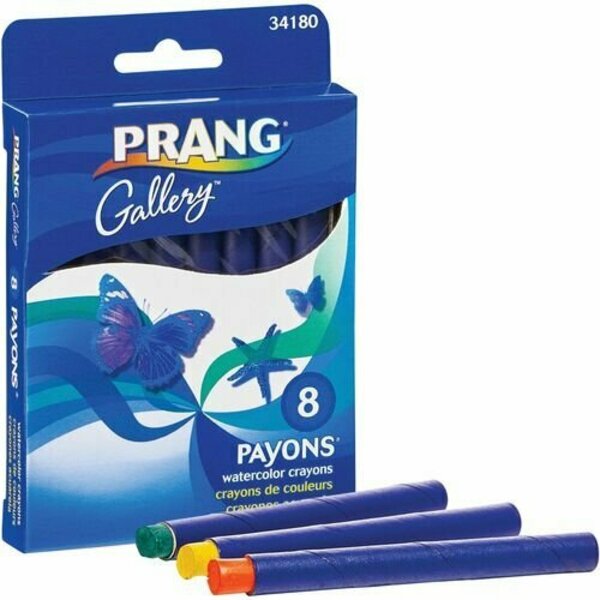Dixon Ticonderoga Watercolor Crayons, 12 Colors, Round, 3-1/2inx5/16in, AST, 6PK DIXX34180
